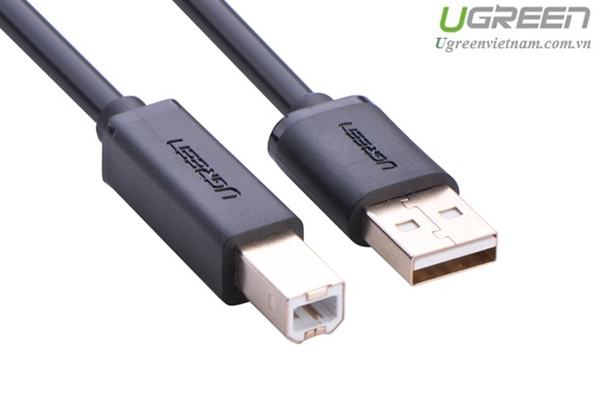 Cáp USB 2.0 máy in 3m Ugreen 10351 đầu cáp mạ vàng chính hãng