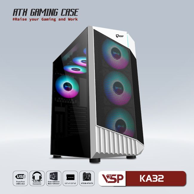 CASE VSP GAMING KA32 - white