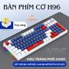 Bàn phím cơ không dây LEAVEN H96 - Hỗ trợ hotswap - 3 chế độ kết nối - Led nhiều màu sắc