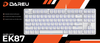 Bàn phím cơ Gaming DAREU EK87 WHITE (ICE-BLUE LED, Blue/ Brown/ Red D switch) – Bàn phím màu trắng