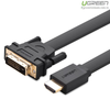 Cáp HDMI to DVI (24+1) mỏng dẹt dài 1,5M Chính hãng Ugreen 30105 Cao cấp