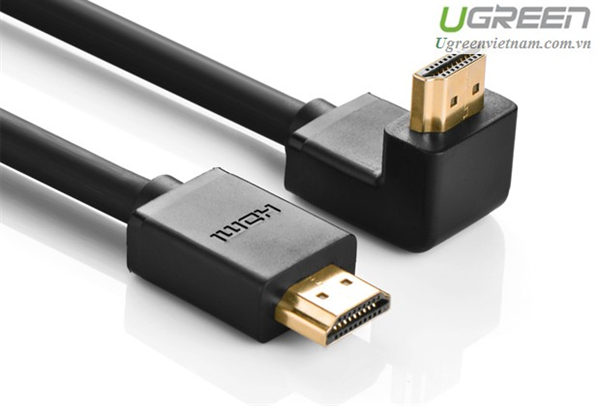 Cáp HDMI to HDMI HD103 dài 3m bẻ xuống góc vuông 90 độ Ugreen UG-10174