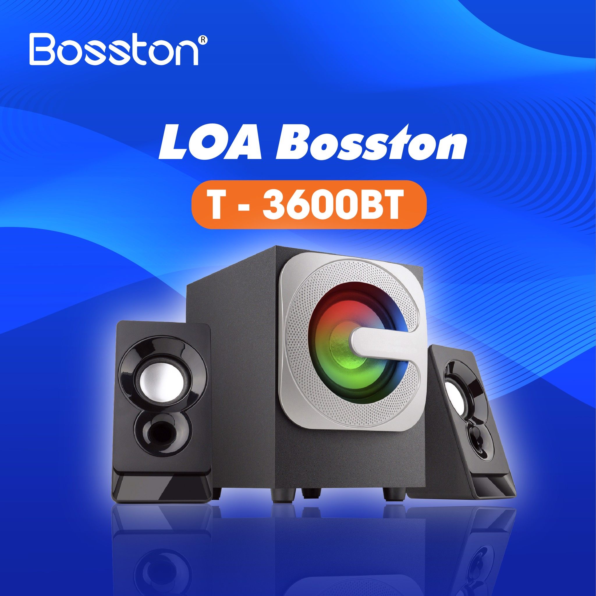 Loa Bluetooth Bosston T3600-BT 2.1- Led RGB