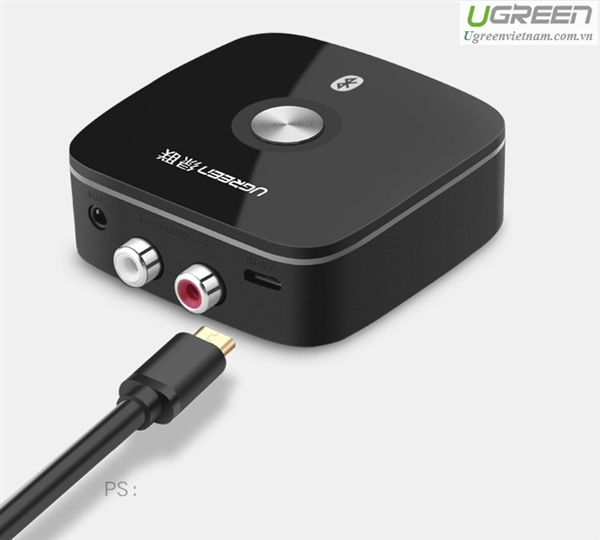 Bộ thu Bluetooth 4.2 cho loa, amly hỗ trợ cổng 3.5mm + RCA chính hãng Ugreen 40759 cao cấp