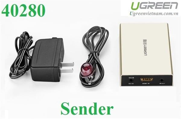 Thiết bị phát tín hiệu HDMI 120M qua cáp mạng RJ45 Cat5e/Cat6 Ugreen 40280 (Sender)