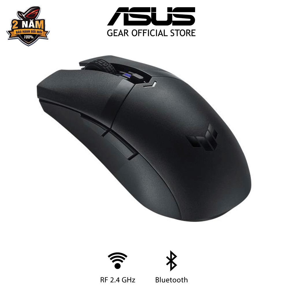 Chuột game không dây ASUS TUF GAMING M4 Wireless (USB 2.4Hz và bluetooth), siêu nhẹ, 12.000 dpi, nắp vỏ bằng PBT