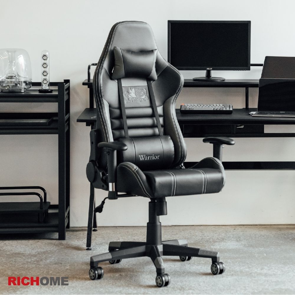 Ghế gaming bọc da cao cấp RICHOME CH1352GR/R, lưng ngả 135 độ, thiết kế hiện đại. Hàng nhập khẩu nguyên kiện