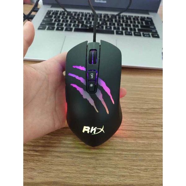 Chuột Gaming RKx RM100, LED RGB cực xịn xò