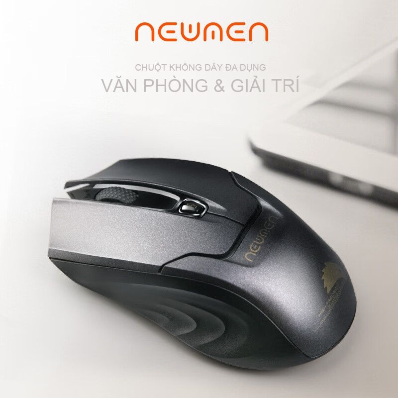 Chuột máy tính không dây Gaming Newmen E400, thiết kế công thái học, DPI 1600 Max, bảo hành 24 tháng - Hàng chính hãng