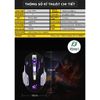 Chuột Gaming Máy Tính FREE WOLF V5 PRO 2024 LED RGB đổi màu cực đẹp chuyên game, chỉnh được dpi, app cài macro