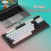 Bàn phím cơ máy tính có dây LEAVEN K550 hotswap gaming red switch blue switch LED