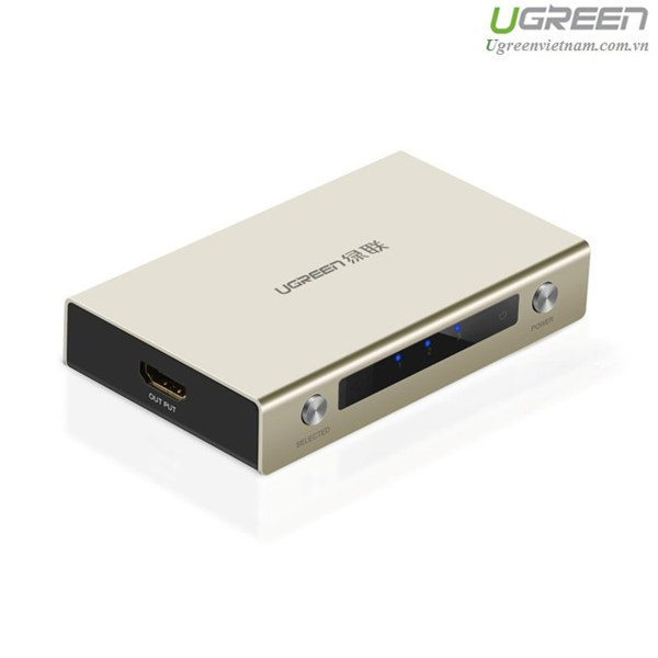 Bộ gộp HDMI 3 vào 1 ra hỗ trợ 3D 4K chính hãng Ugreen 40278 cao cấp