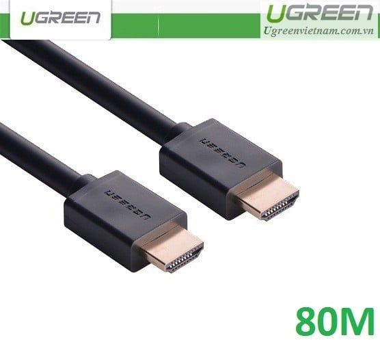 Cáp HDMI 1.4 dài 80M hỗ trợ Ethernet + 4k 2k HDMI chính hãng Ugreen 50409 (Chip Khuếch Đại)