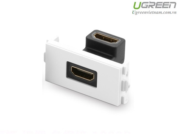 Hạt Wallplate HDMI âm tường bẻ góc 90 độ Ugreen UG-20318 chính hãng