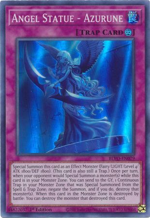 [ UK ] Angel Statue - Azurune - BLVO-EN079 - Super Rare 1st Edition