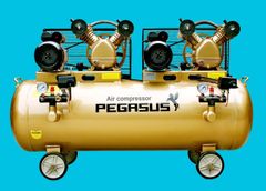 MÁY NÉN KHÍ DÂY ĐAI PEGASUS 2 ĐẦU NÉN, 2 MOTO TM-V-0.25/12.5x2-230L