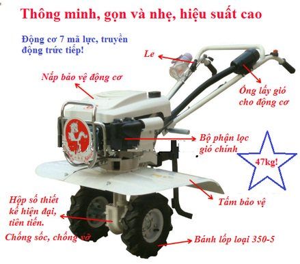 Máy xới đất đa năng Trâu Vàng 1WG4