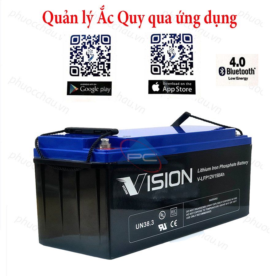 Ắc Quy Lithium VISION V-LFP12150 12V-150AH