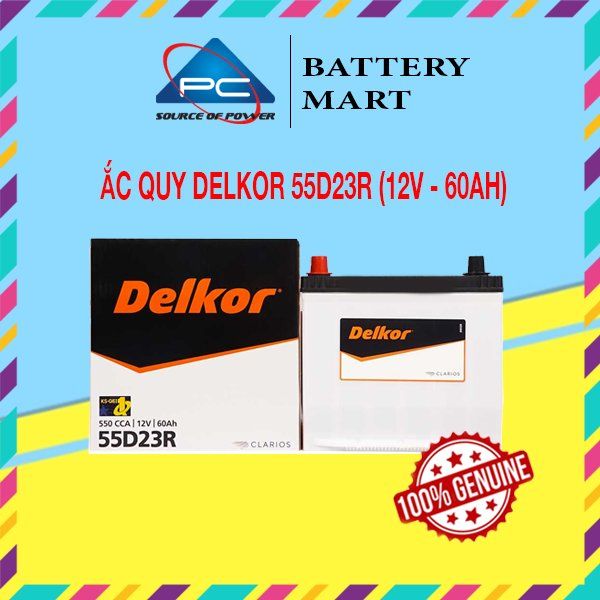 Ắc Quy Delkor 55D23L/R (12V - 60Ah)