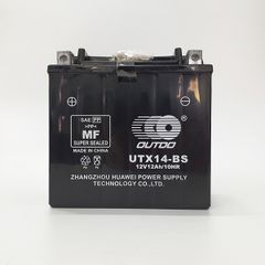 Bình Ắc Quy Xe Moto Phân Khối Lớn OUTDO UTX14 (12V - 12AH)