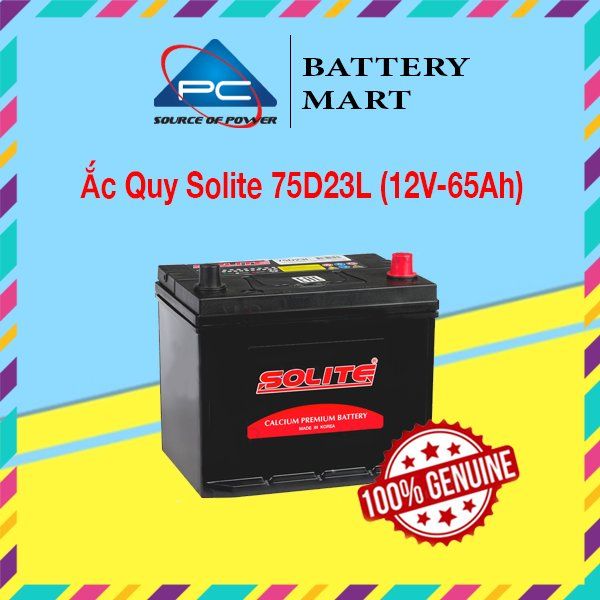 Ắc Quy Solite 75D23L (12V-65AH)