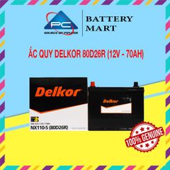 Ắc Quy Delkor  80D26L/R (12V - 70Ah)