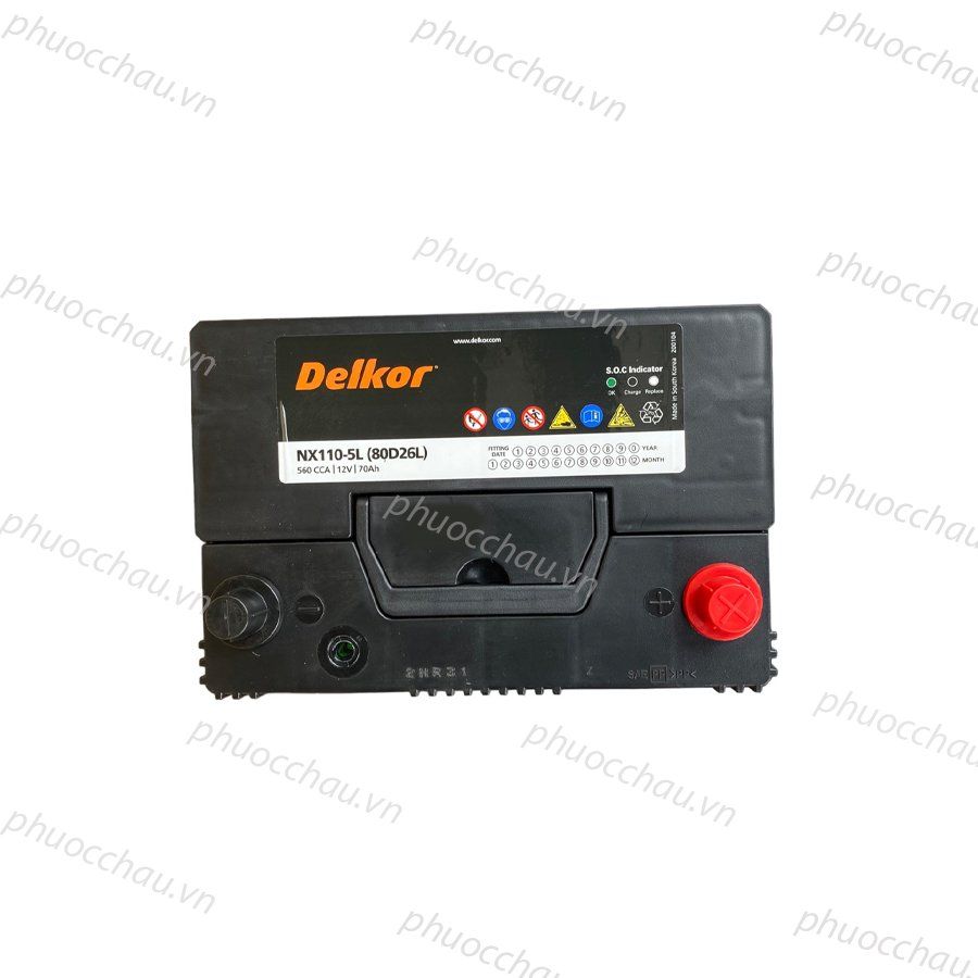 Ắc Quy Delkor  80D26L/R (12V - 70Ah)