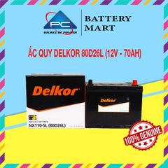 Ắc Quy Delkor  80D26L/R (12V - 70Ah)