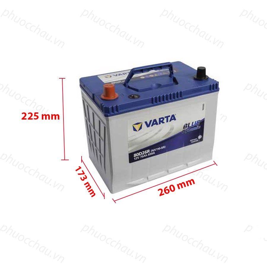 Ắc Quy VARTA 80D26R (12V-75AH)