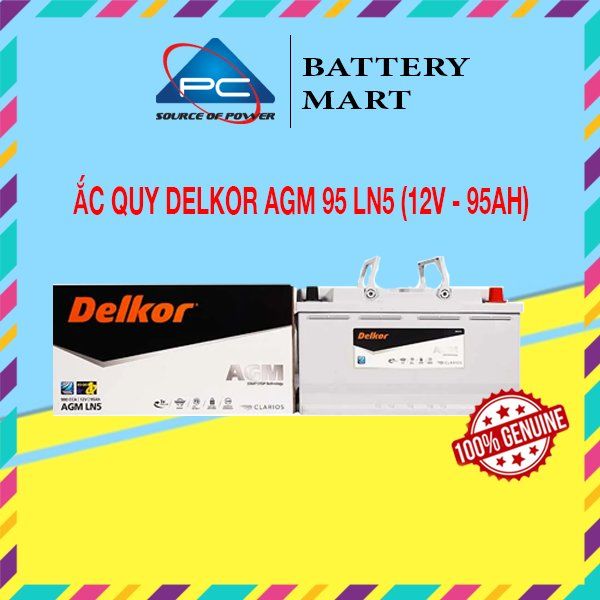 Ắc Quy Delkor AGM 95 LN5 (12V - 95Ah)