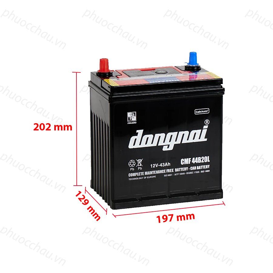 Ắc Quy Dong Nai CMF 44B20L (12V-43AH)