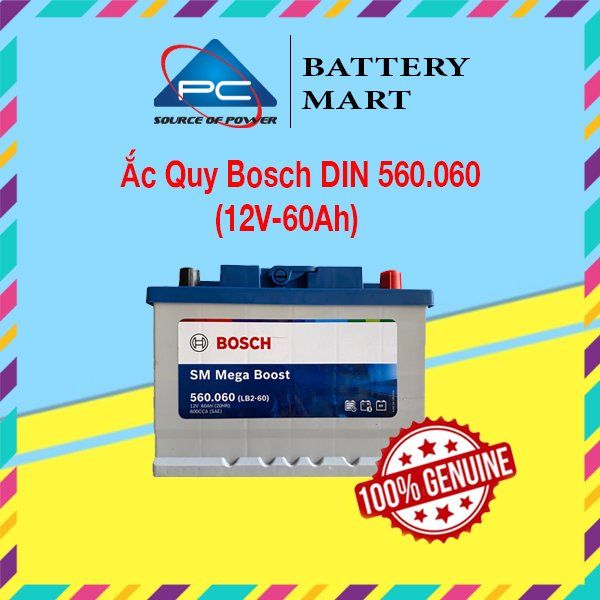 Ắc Quy BOSCH DIN 560.060 (12V-60Ah)