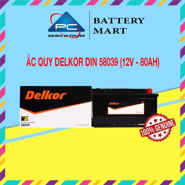 Ắc Quy Delkor  DIN 58039 (12V - 80Ah)