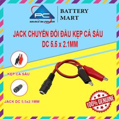 Jack Chuyển Đổi DC 5.5x2.1mm, Đầu Kẹp Cá Sấu