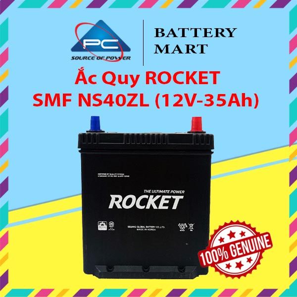 Ắc Quy ROCKET SMF NS40ZL/ZLS (12V-35Ah)