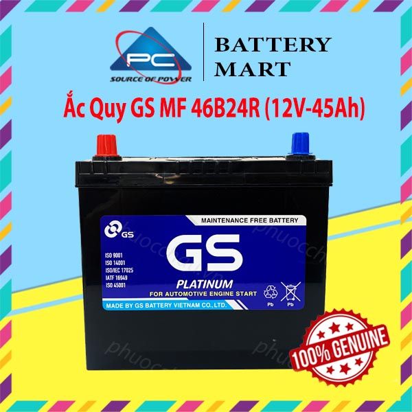 Ắc Quy GS MF 46B24R (12V-45AH)