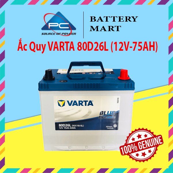 Ắc Quy VARTA 80D26L (12V-75AH)