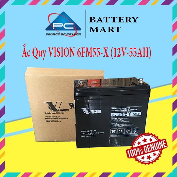 Ắc Quy VISION 6FM55-X (12V-55AH)