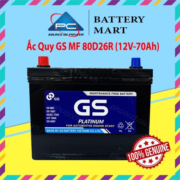 Ắc Quy GS MF 80D26R (12V-70AH)