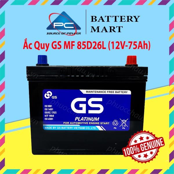 Ắc Quy GS MF 85D26L (12V-75AH)