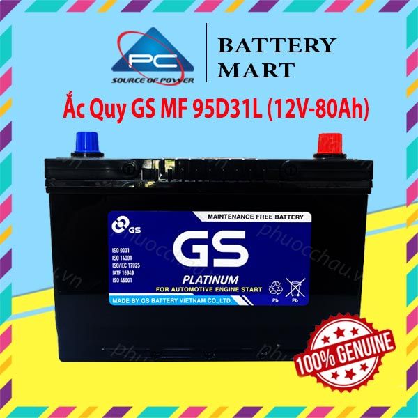 Ắc Quy GS MF 95D31L (12V-80AH)