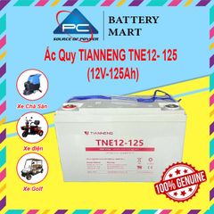 Ắc Quy Thiên Năng Tianneng TNE12-125 (12V - 125Ah),  ắc quy dùng cho xe điện, xe golf, xe chà sàn