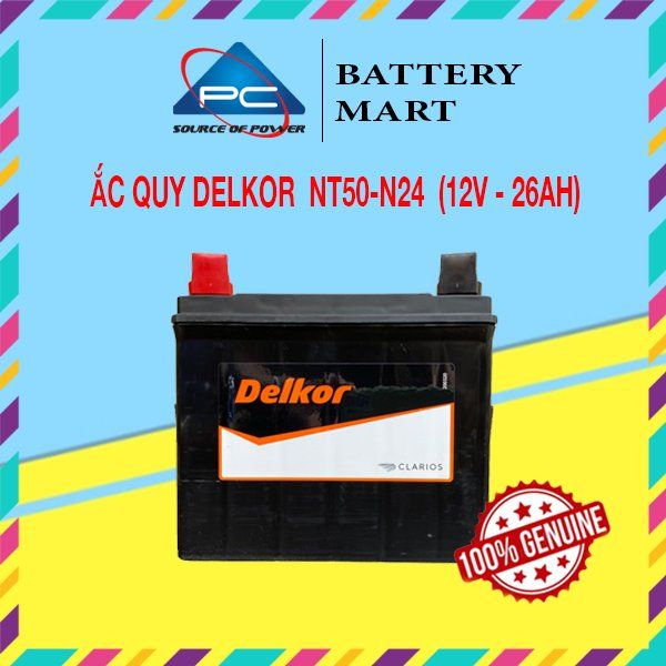 Ắc Quy Delkor  NT50-N24 (12V - 26Ah)