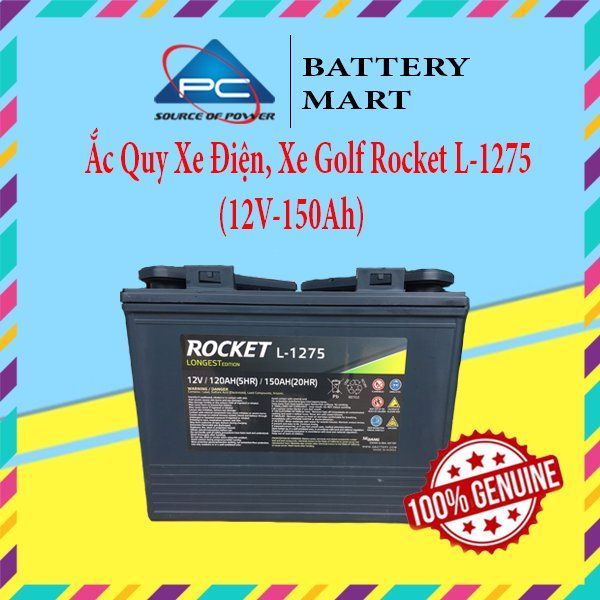 Ắc Quy Xe Điện, Xe Golf Rocket L-1275 (12V-150Ah)