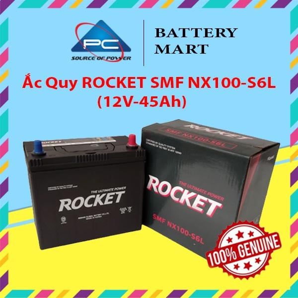 Ắc Quy ROCKET SMF NX100-S6L (12V-45Ah)