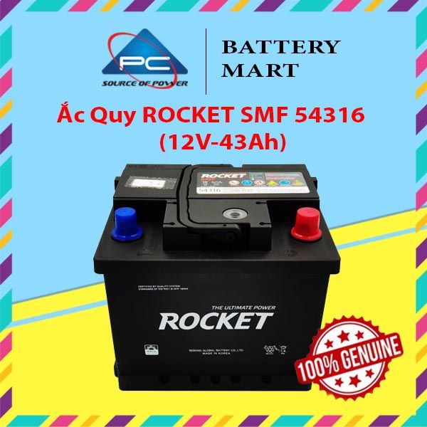 Ắc Quy ROCKET SMF DIN 54316 (12V-43Ah)