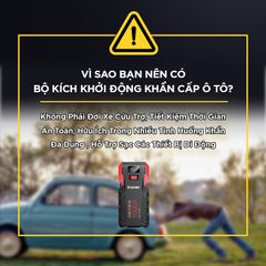 Kích bình ô tô,  bộ kích nổ ô tô LEKIMA LJS800, kích acquy ô tô với công suất lớn, dòng phóng mạnh, kiêm pin sạc dự phòng 22000mAh