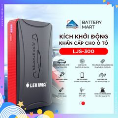 Kích bình ô tô, bộ kích nổ ô tô LEKIMA LJS300, kích acquy ô tô với công suất lớn, dòng phóng mạnh, kiêm pin sạc dự phòng 15800mAh