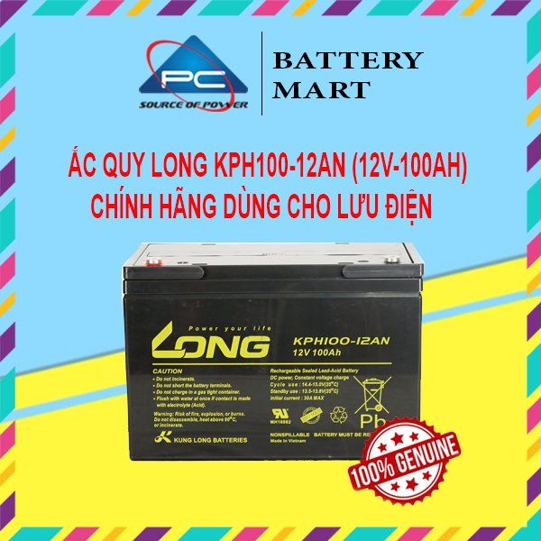 Ắc Quy LONG KPH100-12AN (12V-100Ah)