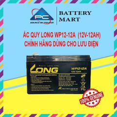 Bình Ắc Quy Khô Long WP12-12A/ WP12-12BT   12V-12Ah dùng cho ups, lưu điện cửa cuốn, lưu điện máy tính, loa kéo